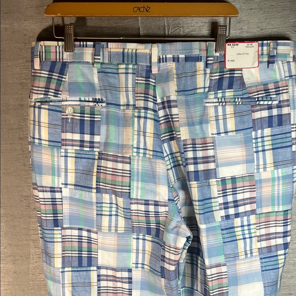Biscayne Collection Madras Plaid Patchwork Pants … - image 8
